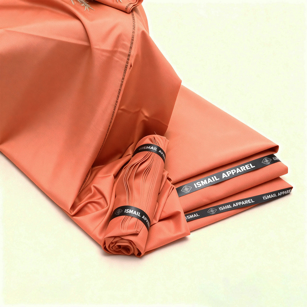 Premium Unstitched Winter Men's Suit – Wash & Wear (Peach)