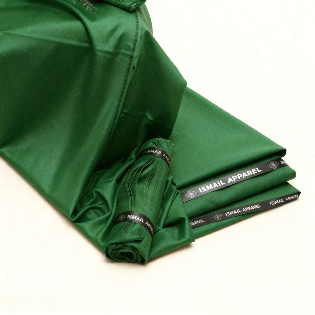 Premium Unstitched Winter Men's Suit – Wash & Wear (Moose Green)