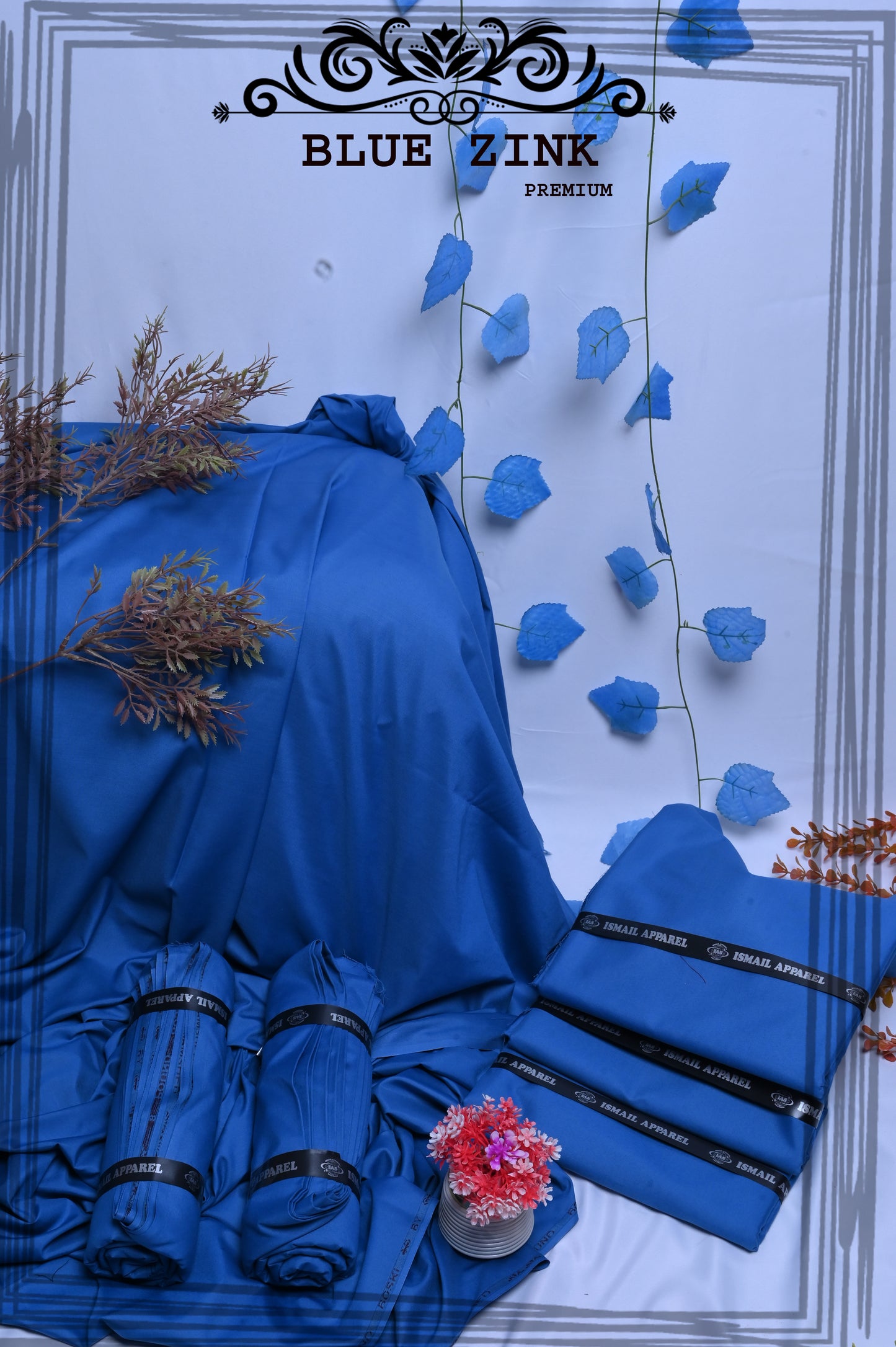 Zinc Blue - Titanic Boski Wash-and-Wear for Men - Unstitched