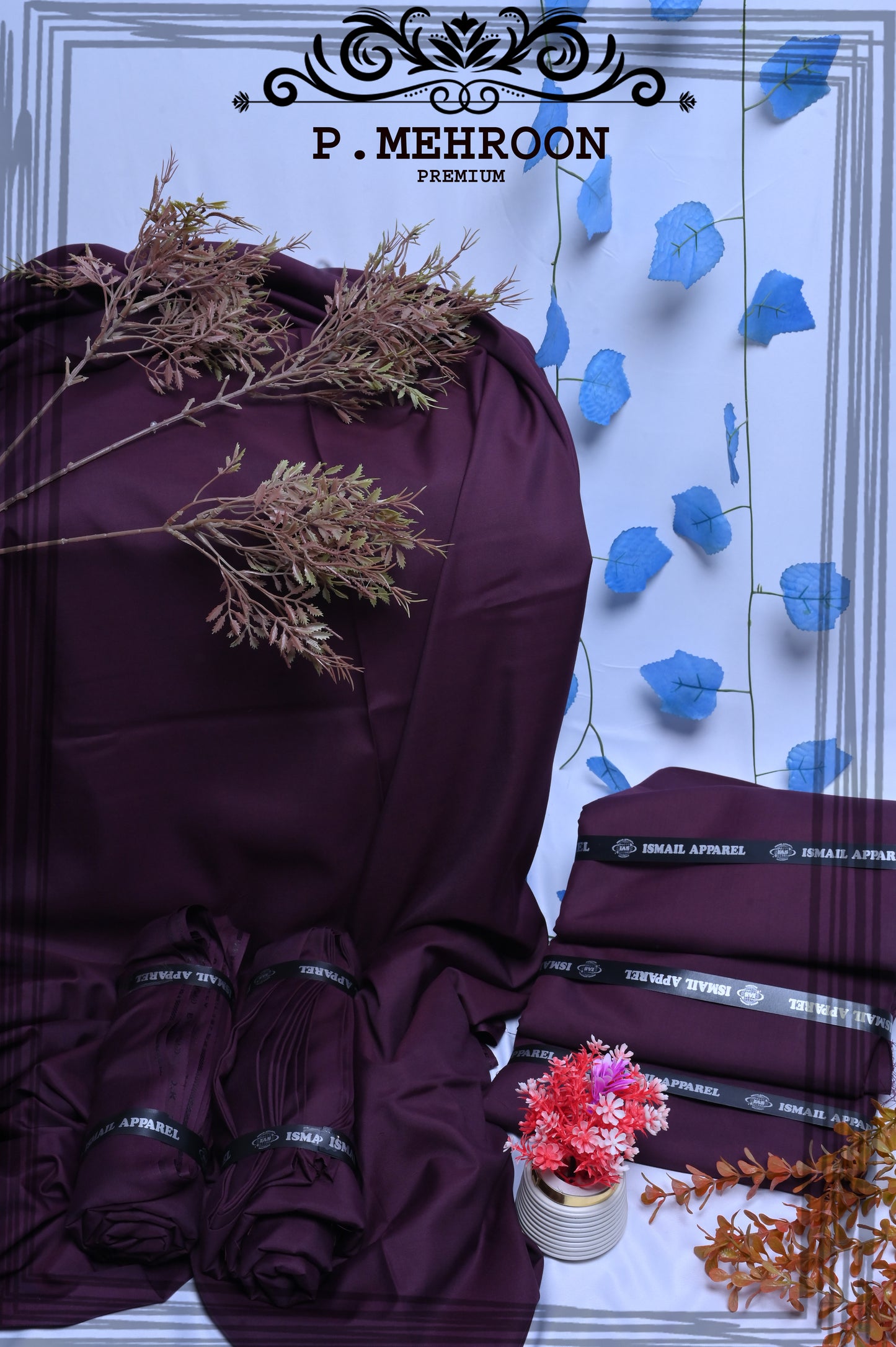 P.Mehroon - Titanic Boski Wash-and-Wear for Men - Unstitched