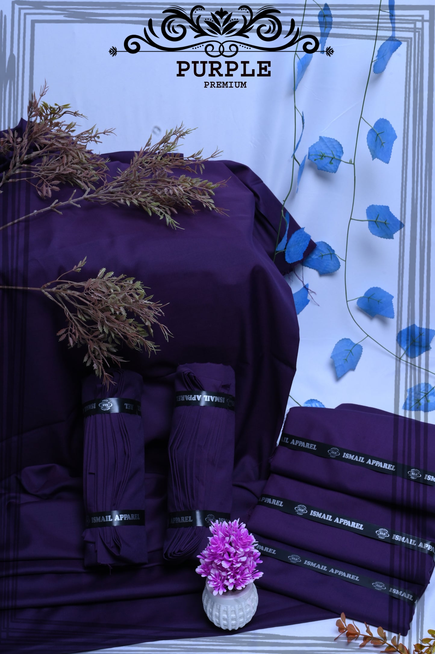 Purple - Titanic Boski Wash-and-Wear for Men - Unstitched