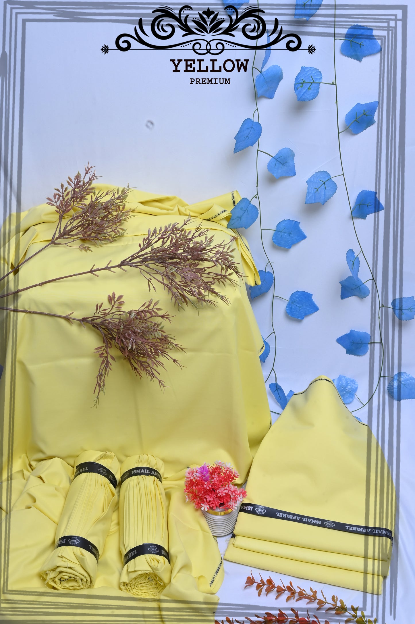 Yellow - Titanic Boski Wash-and-Wear for Men - Unstitched