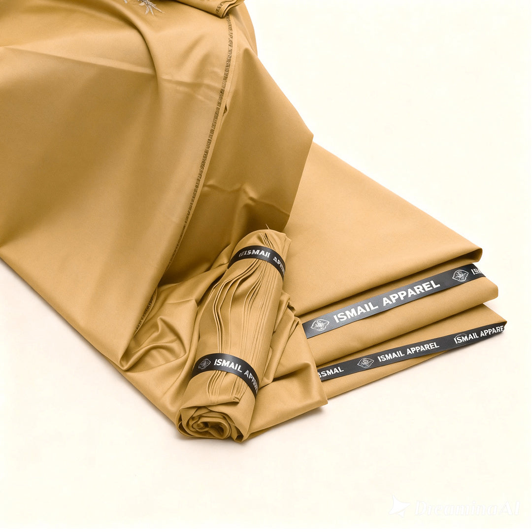 Premium Unstitched Winter Men's Suit – Wash & Wear (Light Brown)