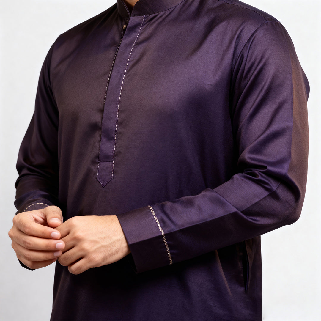 Premium Unstitched Winter Men's Suit – Wash & Wear (P-Mehroon)