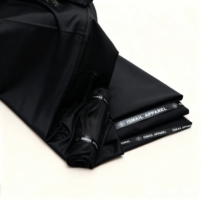 Premium Unstitched Winter Men's Suit – Wash & Wear (Black)