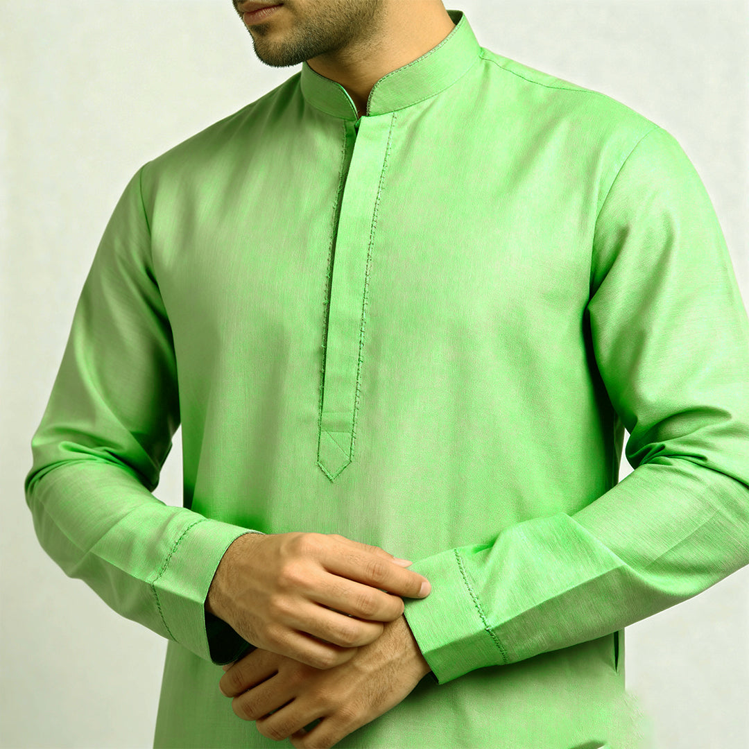 Premium Unstitched Winter Men's Suit – Wash & Wear (Neon)