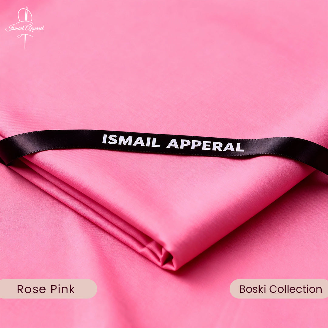 Premium Unstitched Winter Men's Suit – Wash & Wear (Rose Pink)