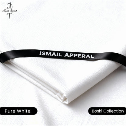 Premium Unstitched Winter Men's Suit – Wash & Wear (Pure White)