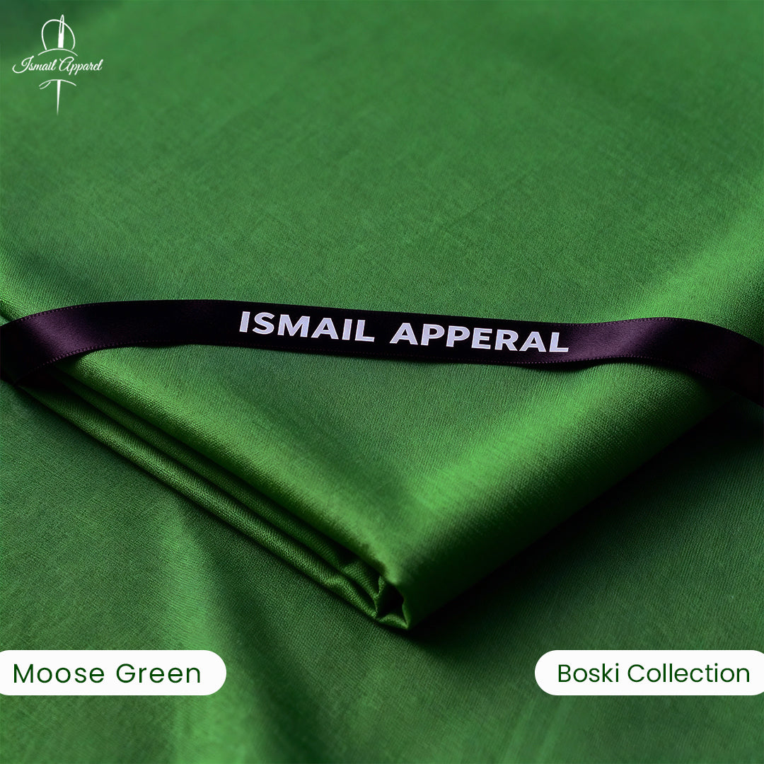 Premium Unstitched Winter Men's Suit – Wash & Wear (Moose Green)