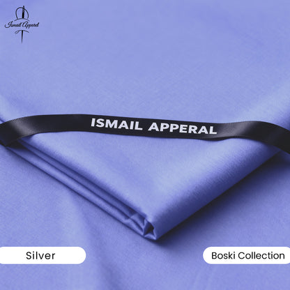 Premium Unstitched Winter Men's Suit – Wash & Wear (Silver)