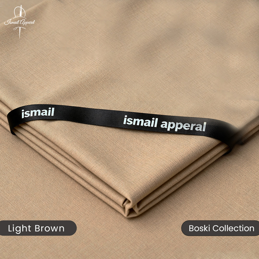 Premium Unstitched Winter Men's Suit – Wash & Wear (Light Brown)