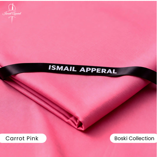 Premium Unstitched Winter Men's Suit – Wash & Wear (Carrot Pink)