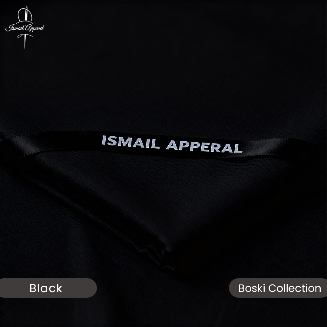 Premium Unstitched Winter Men's Suit – Wash & Wear (Black)