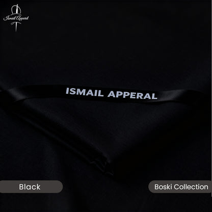 Premium Unstitched Winter Men's Suit – Wash & Wear (Black)