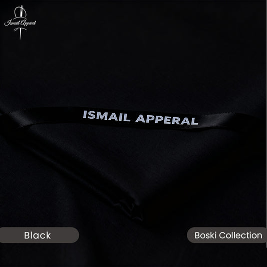 Premium Unstitched Winter Men's Suit – Wash & Wear (Black)