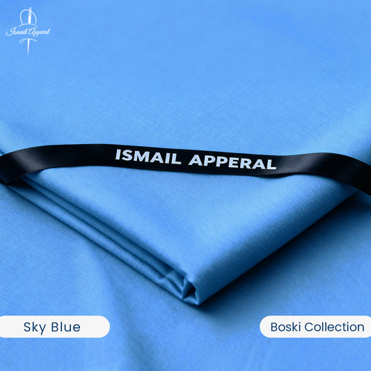 Premium Unstitched Winter Men's Suit – Wash & Wear (Sky Blue)