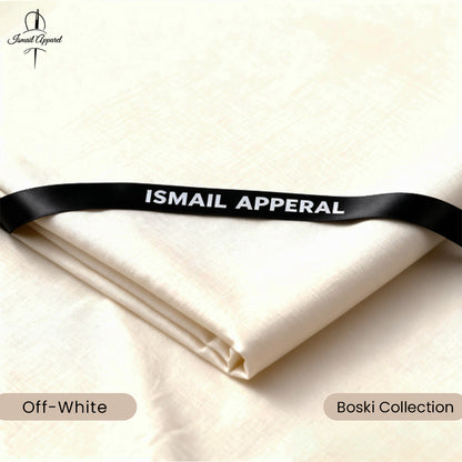 Premium Unstitched Winter Men's Suit – Wash & Wear (Off White)