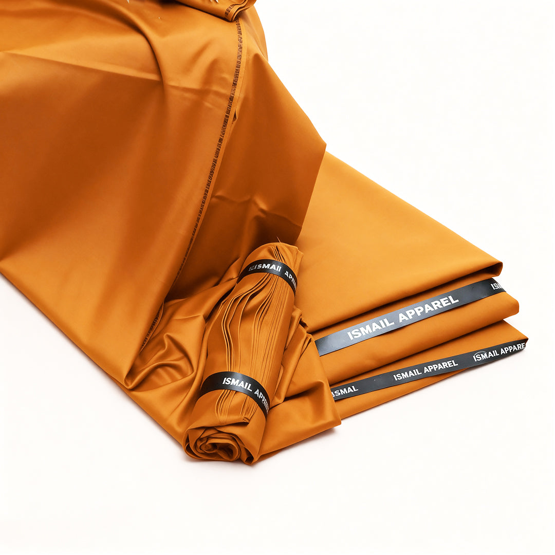 Premium Unstitched Winter Men's Suit – Wash & Wear (Light Mustard)