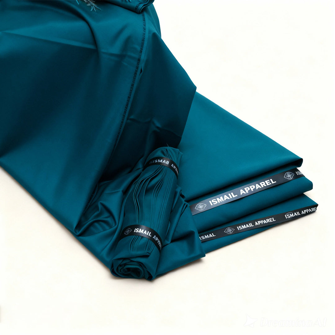 Premium Unstitched Winter Men's Suit – Wash & Wear (Dark Ferozi)