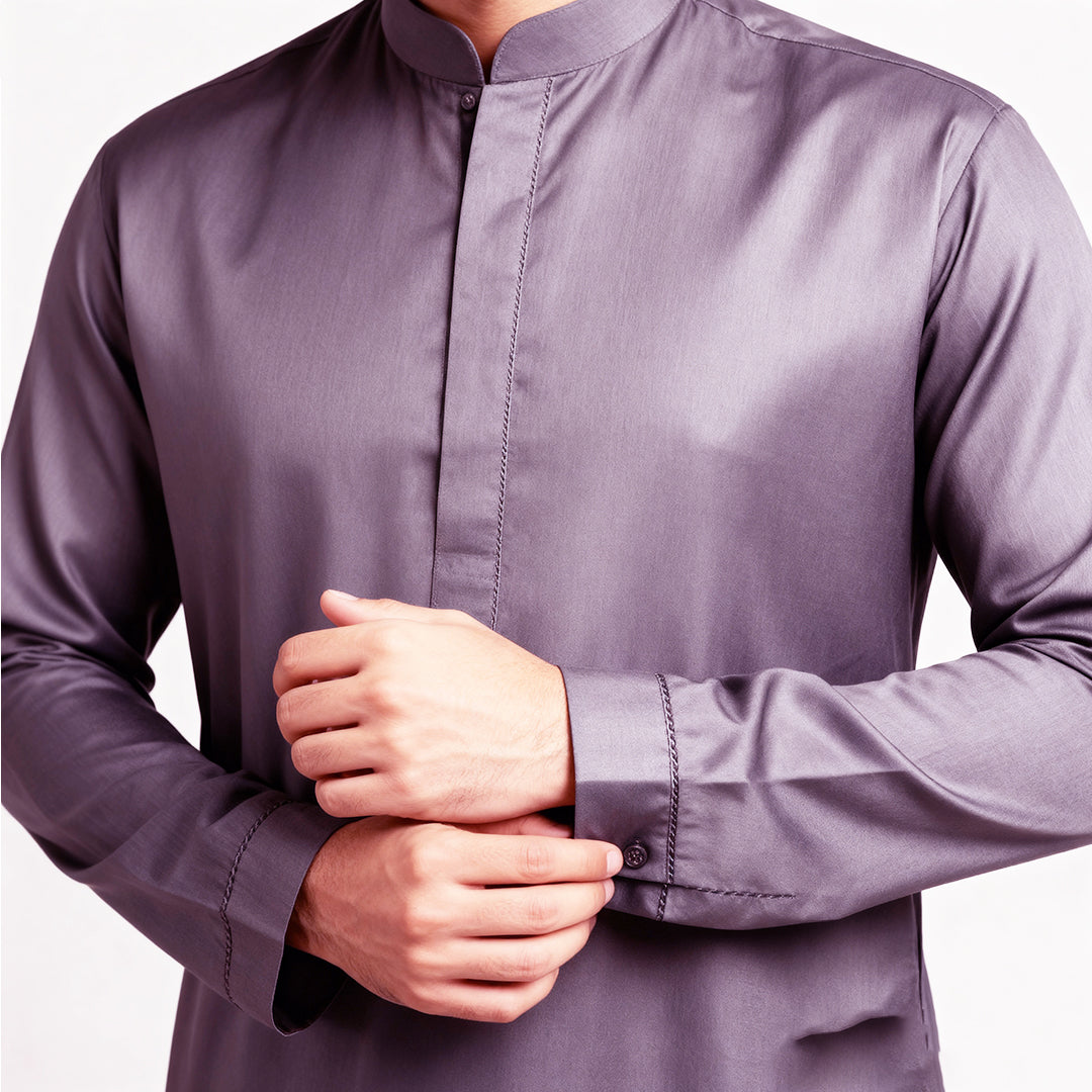 Premium Unstitched Winter Men's Suit – Wash & Wear (Titanium)